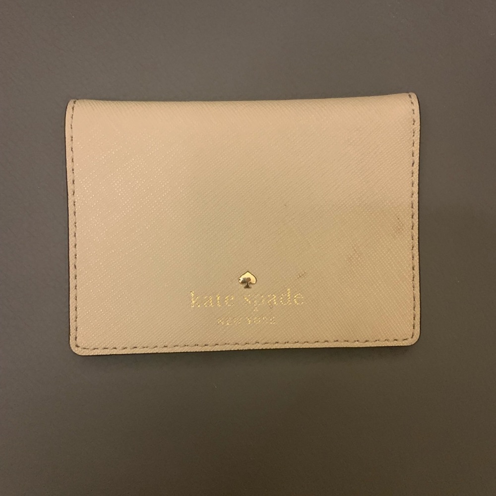 Kate Spade Nude & Silver Card Holder